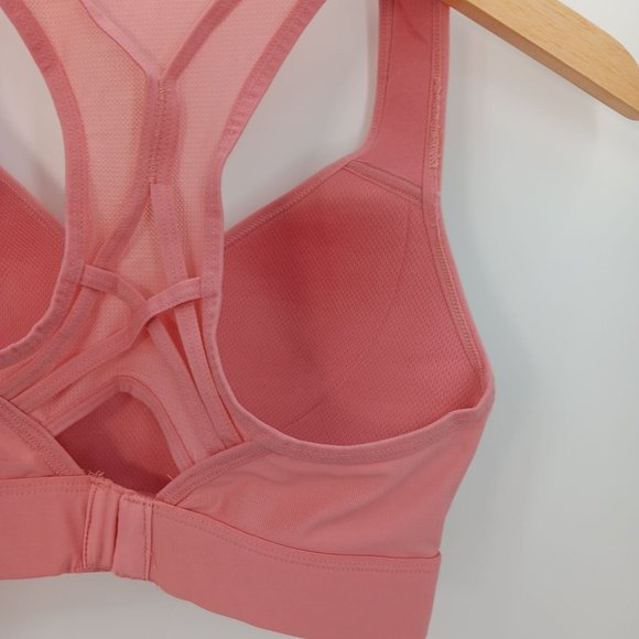 LAYER8 MAXIMUM SUPPORT WOMENS PINK SPORT BRA SIZE MEDIUM - Picture 10 of 16
